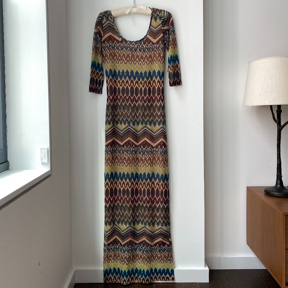 VINTAGE ABS Schwartz Maxi Dress XS